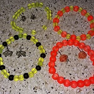 Handmade Bracelet and random earring set